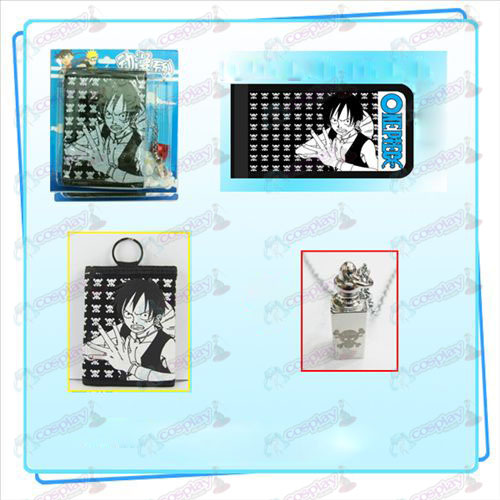 One Piece Luffy Acessórios colar dobra carteira de combinação (distribuição aleatória colar)
