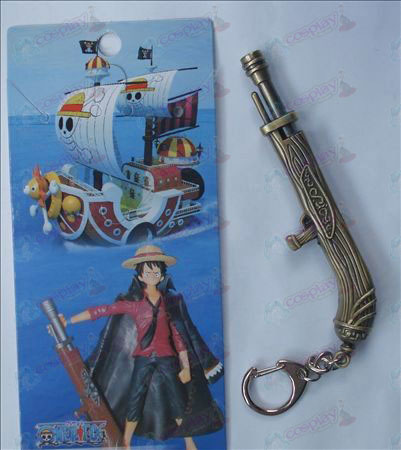 One Piece Luffy Acessórios canhão Keychain