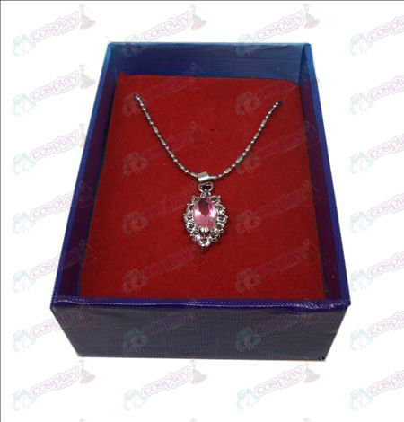 D caixa Black Butler Acessórios Diamante Colar (rosa)