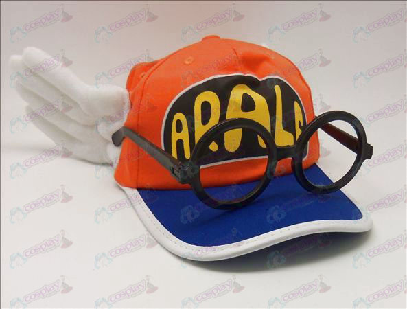 Ala Lei chapéu + óculos (laranja)