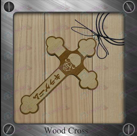 Death Note-Acessórios Kito bandeira colar de cruz de madeira