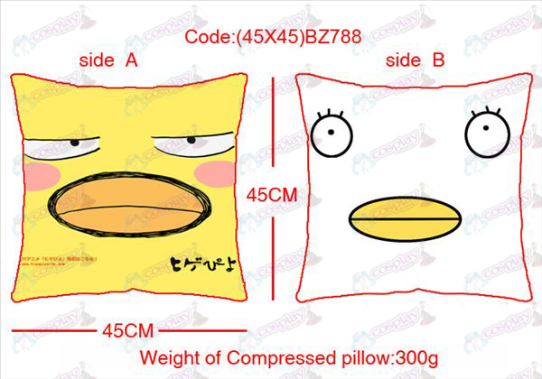 (45X45) BZ788-sided praça galinha dos desenhos animados travesseiro t-