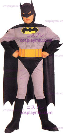 Muscle Batman Costume Criança Peito
