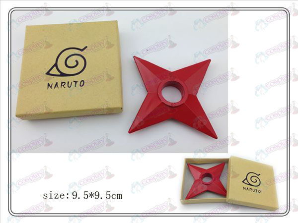 Naruto Shuriken clássico em caixa (vermelho) plástico