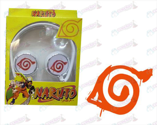 Folding fones de ouvido estéreo fone de ouvido - Naruto marca de Konoha