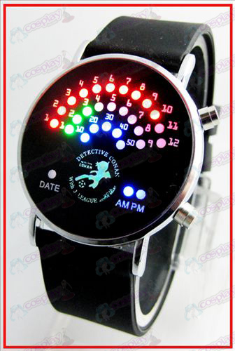 Coloridos Fan coreana relógios LED - Conan 16 º aniversário