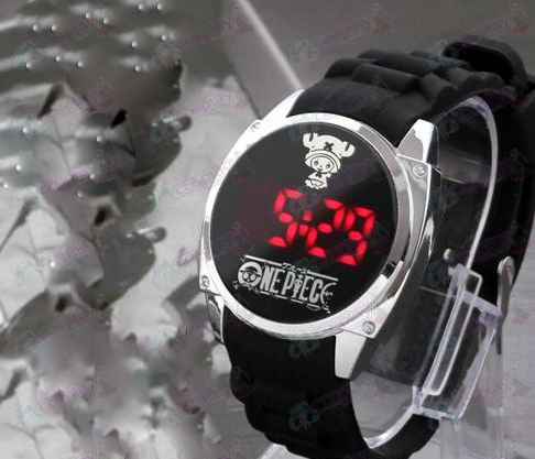 One Piece Acessórios logotipo Chopper LED relógio da tela de toque