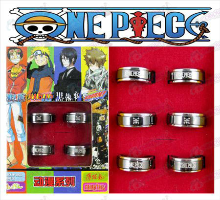 One Piece Acessórios Joe Black anel rotativo de aço (6 / set)