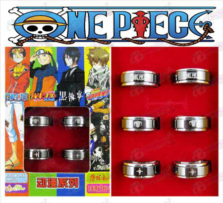 One Piece Acessórios Exelon anel rotativo de aço preto (6 / set)