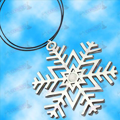 Hatsune snowflake símbolo colar (diamantes brancos)
