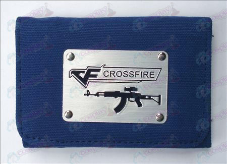 CrossFire Acessórios Branco Canvas Wallet (azul)