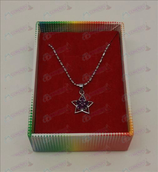 Lucky Star Acessórios Diamond Necklace (roxo)