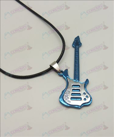 Blister leve tom de guitarra colar de cordão de couro (azul)