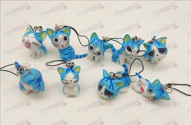 9 Doce Cat Toy Acessórios Strap Machine (azul)