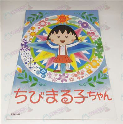 42 * 29cmChibi Maruko Chan Acessórios cartazes estampados (8 / set)