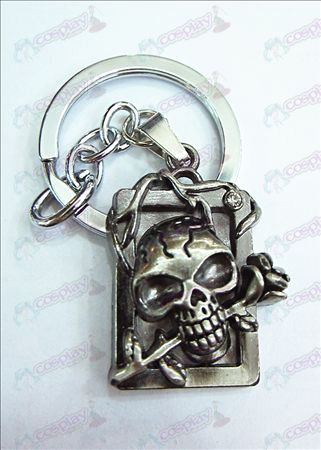 Death Note Acessórios festa licenciamento dimensional crânio tiara de diamante anel chave (prata antiga
