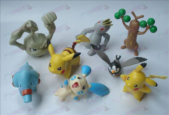 Genuine oito Pokemon Acessórios Boneca (7-9cm)