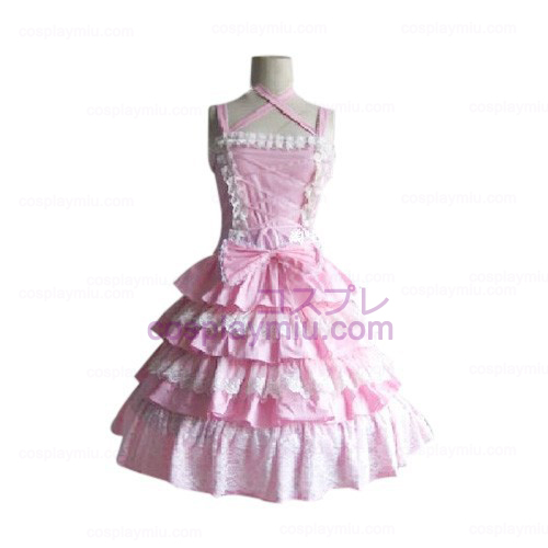 Impressionante Tiered Ruffles Pink Dress Cosplay Lolita