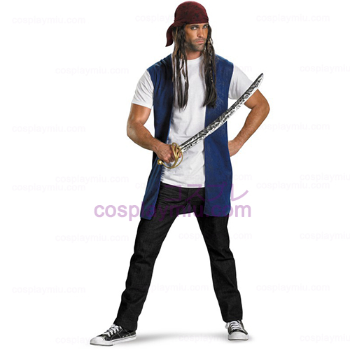 Piratas do Caribe - o Capitão Jack Sparrow Adulto Traje Kit