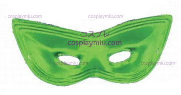 Máscara Arlequim, cetim, Verde