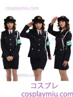 Lady bonito traje uniforme da polícia