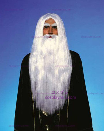 Merlin peruca e barba Set