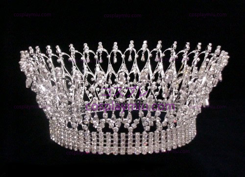 Rhinestone Silver Crown-CT002