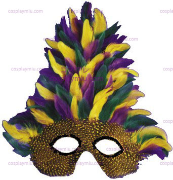 Máscara de carnaval Pena Sequin