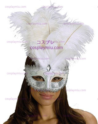Carnaval Máscara Pena Turquois