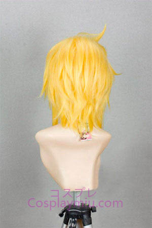 Vocaloid Len OnVocal comprimento médio peruca cosplay